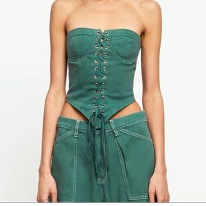 Lioness Green corset top